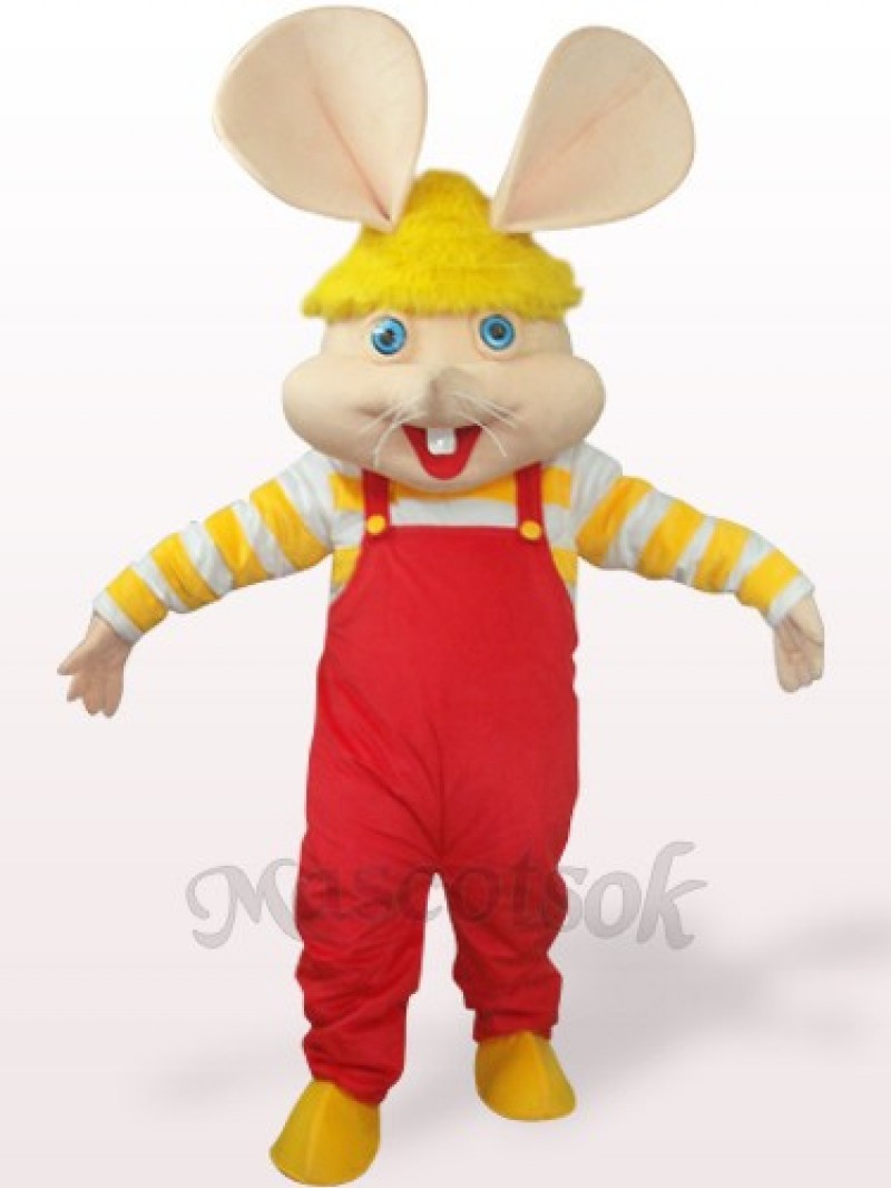 Red Big Face Mouse Plush Adult Mascot Costume