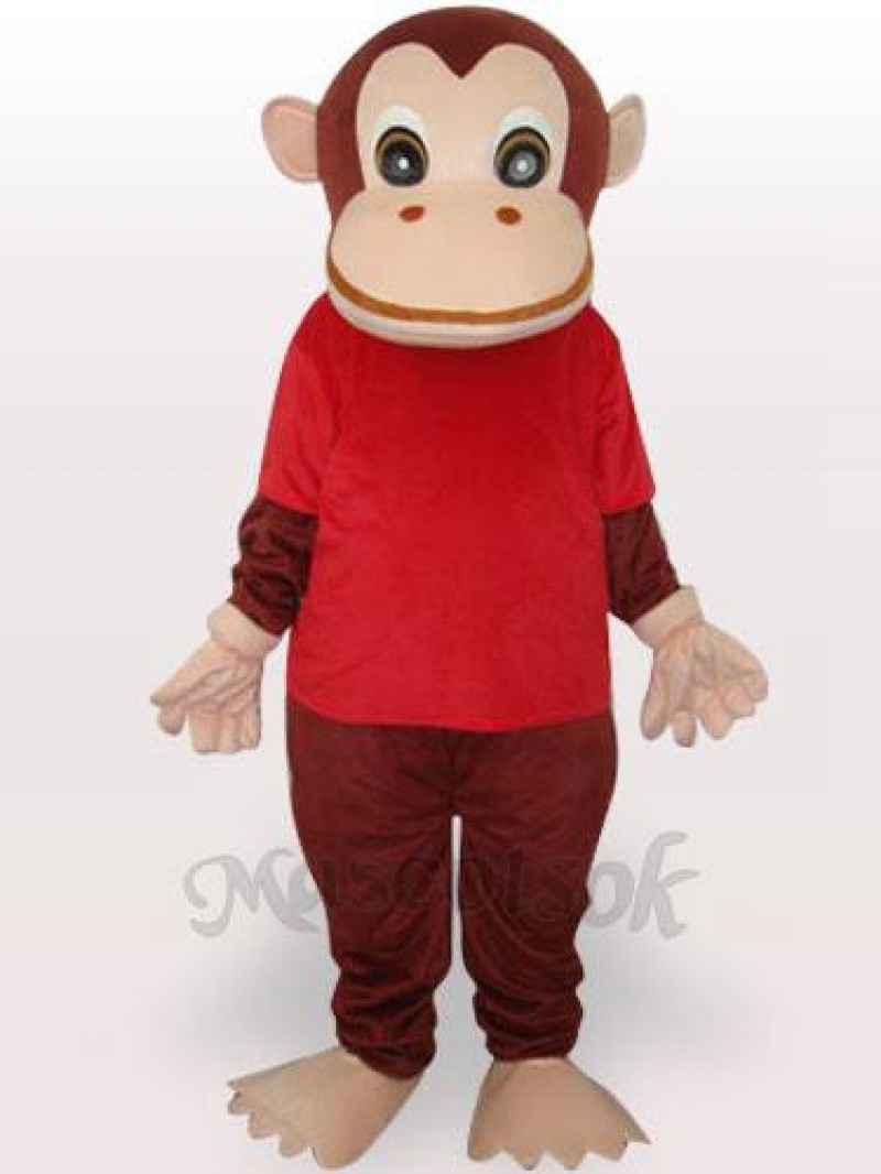 Red Gorilla Adult Mascot Funny Costume