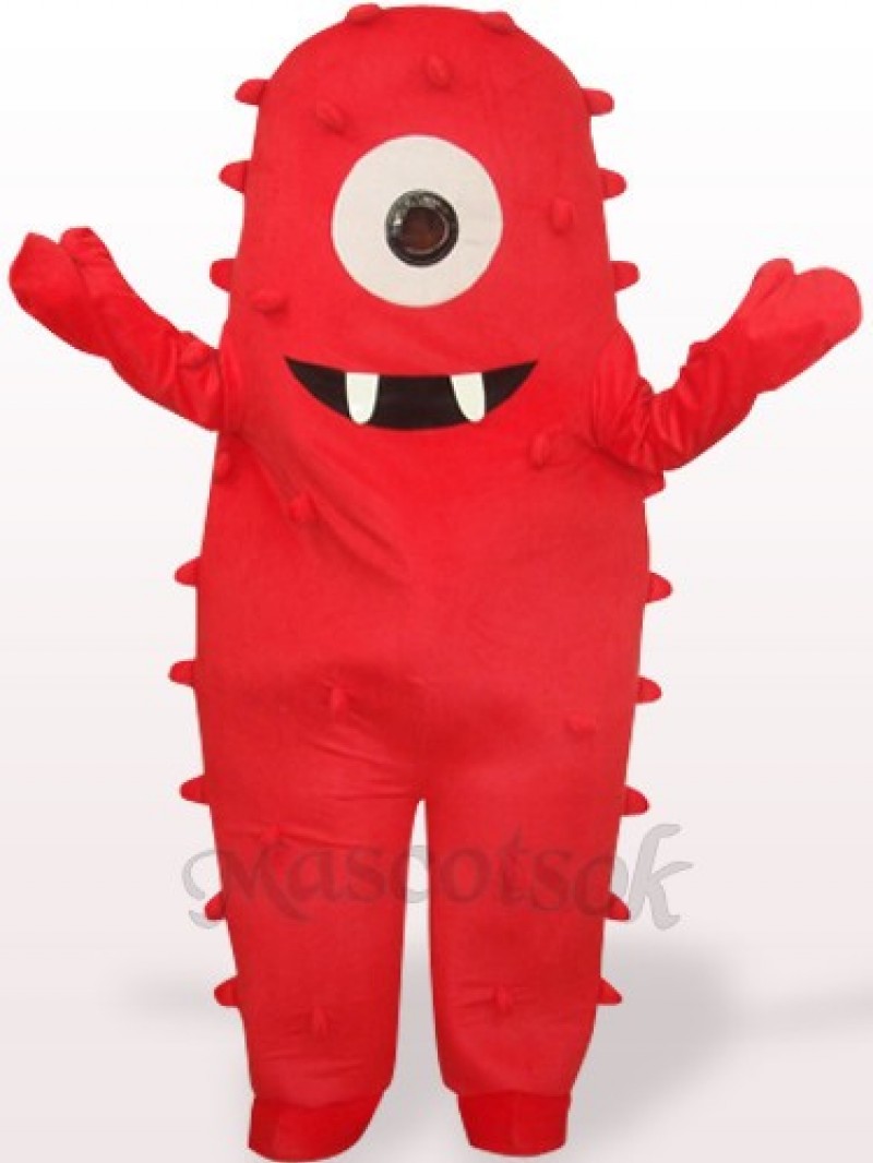 Red Monster Plush Adult Mascot Costume