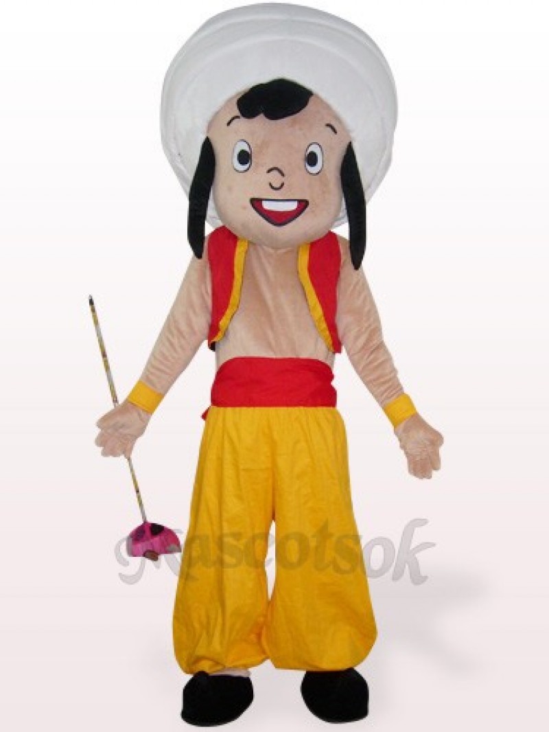 Yellow Arab Boy Plush Mascot Costume