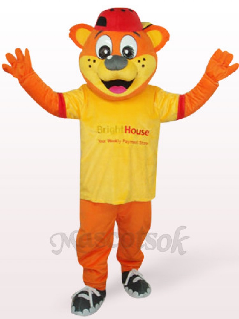 Yellow Male Pipi Bear Plush Adult Mascot Costume