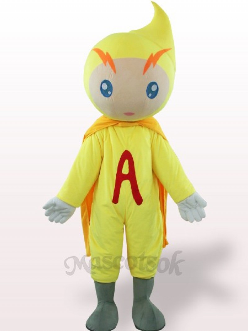 Yellow Volt-Ampere Plush Adult Mascot Costume