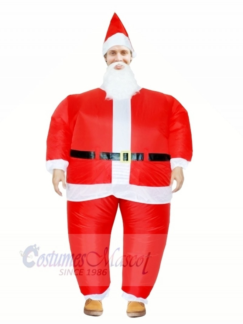 Santa Claus Inflatable Halloween Christmas Xmas Mascot Costumes Cartoon For Adults