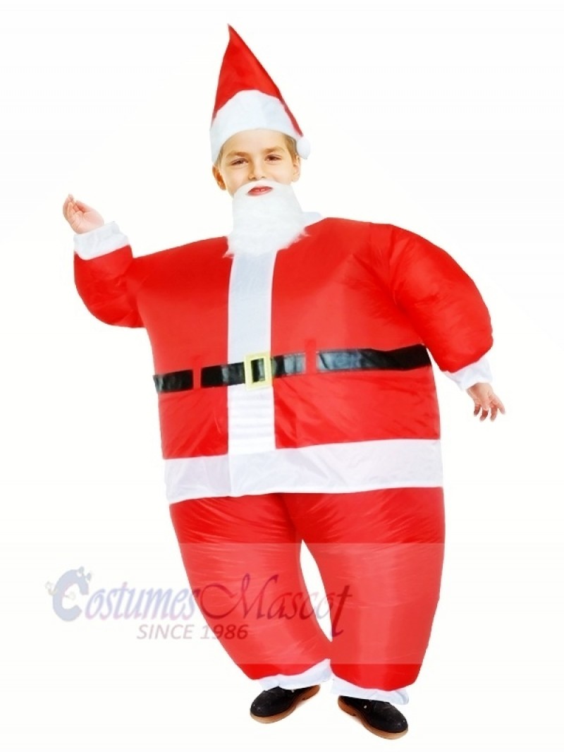 Santa Claus Inflatable Halloween Christmas Xmas Mascot Costumes Cartoon For Kids