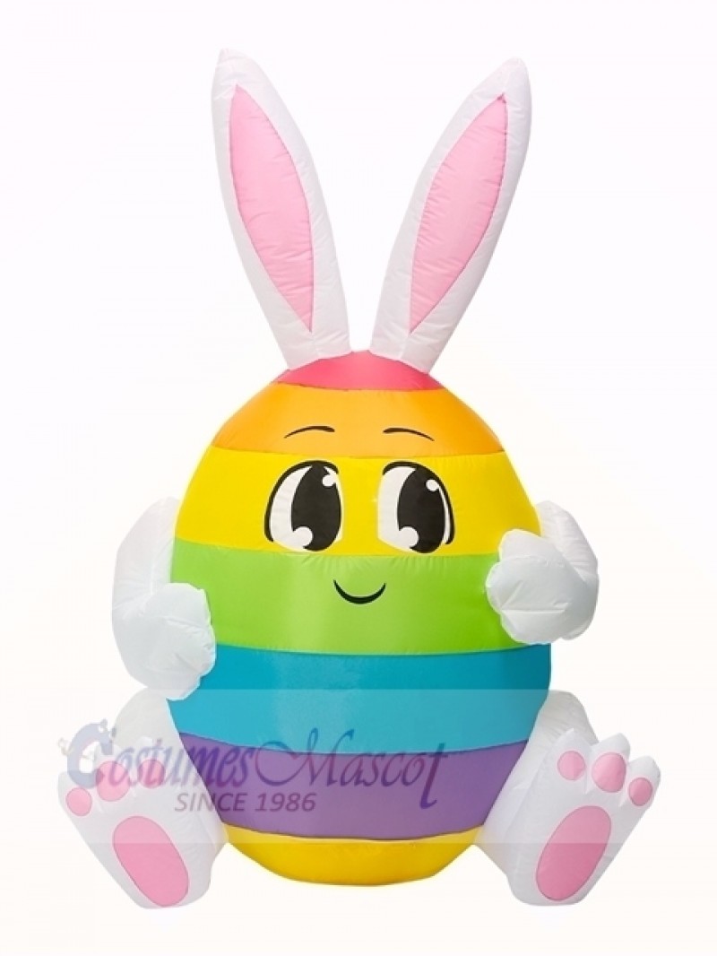 5 ft Easter Inflatable Bunny Egg Rabbit with LED Lights Outdoor Indoor Holiday Decoration Yard Lawn Home Outside Art Decor