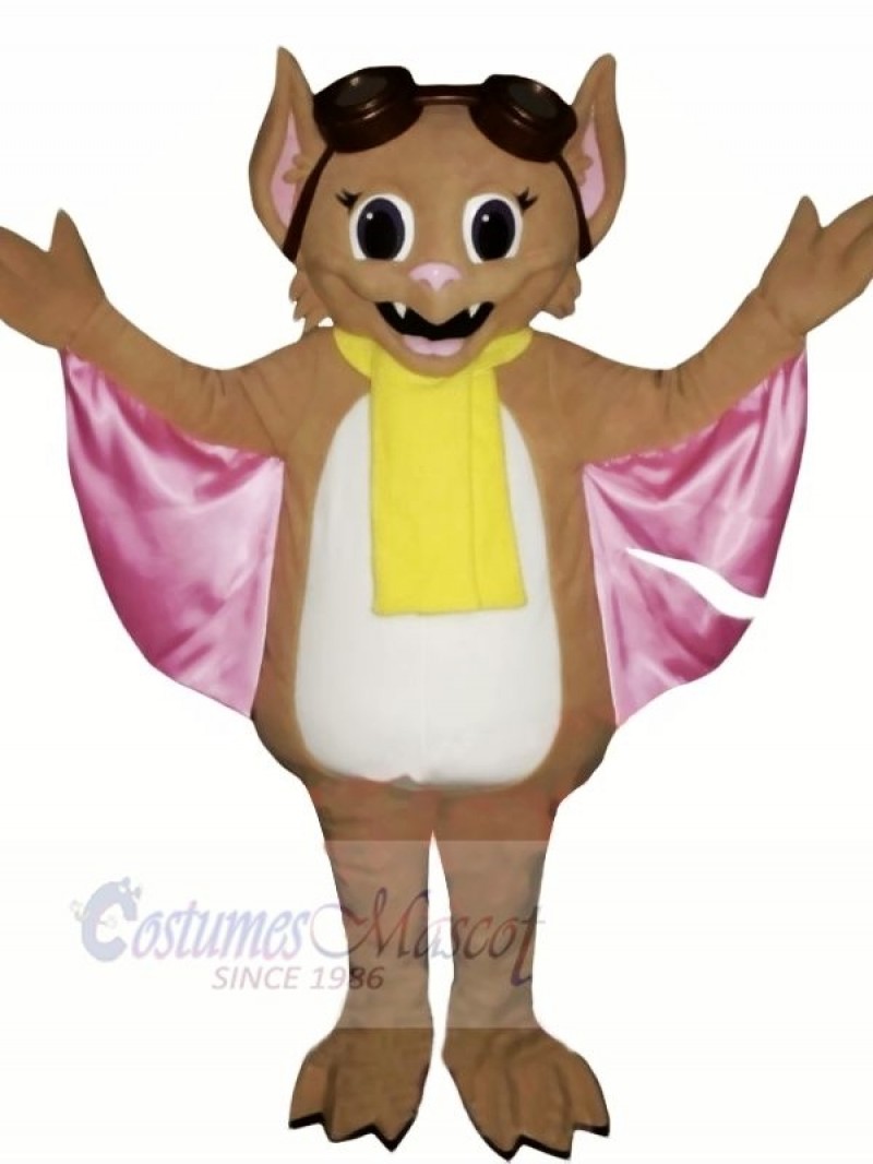 Bat with Yellow scarf Mascot Costumes Animal