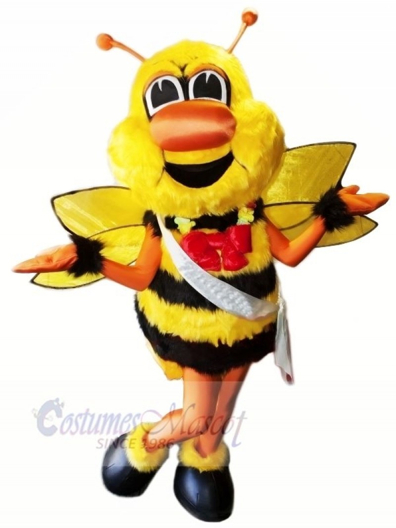 Battle Bee with Red Bow Mascot Costumes Animal