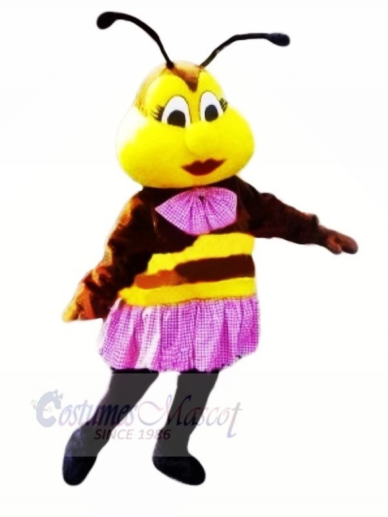 Beautiful Bee with Purple Skirt Mascot Costumes Animal