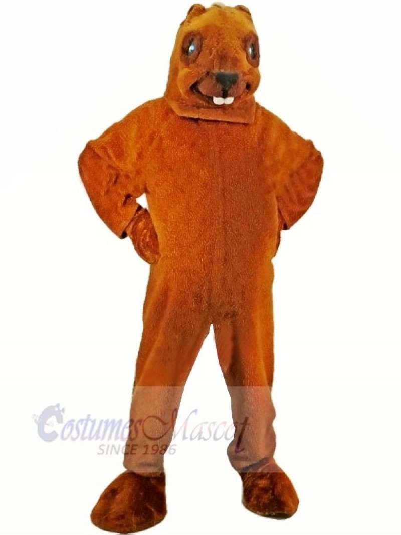 Brown Beaver Mascot Adult Costume	