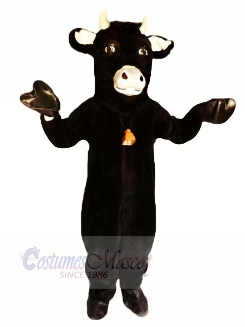 Black Furry Bull Mascot Costumes Animal	