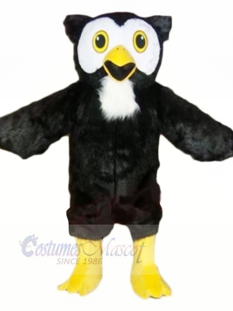 Black Owl with Yellow Feet Mascot Costumes Animal