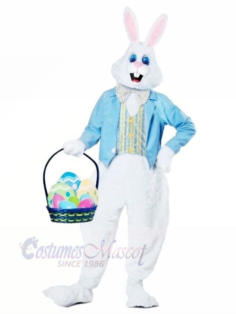 Blue Easter Bunny Adult Mascot Costumes Animal