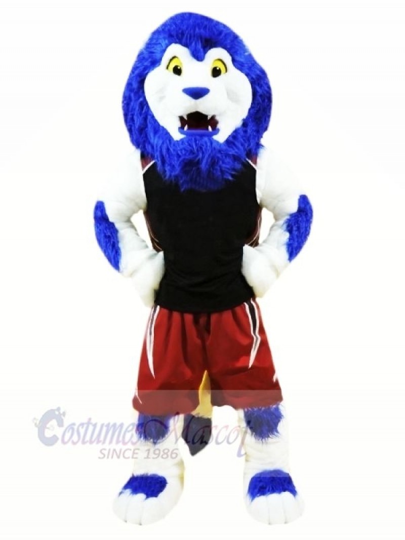 Blue Sport Lion Mascot Costumes Animal