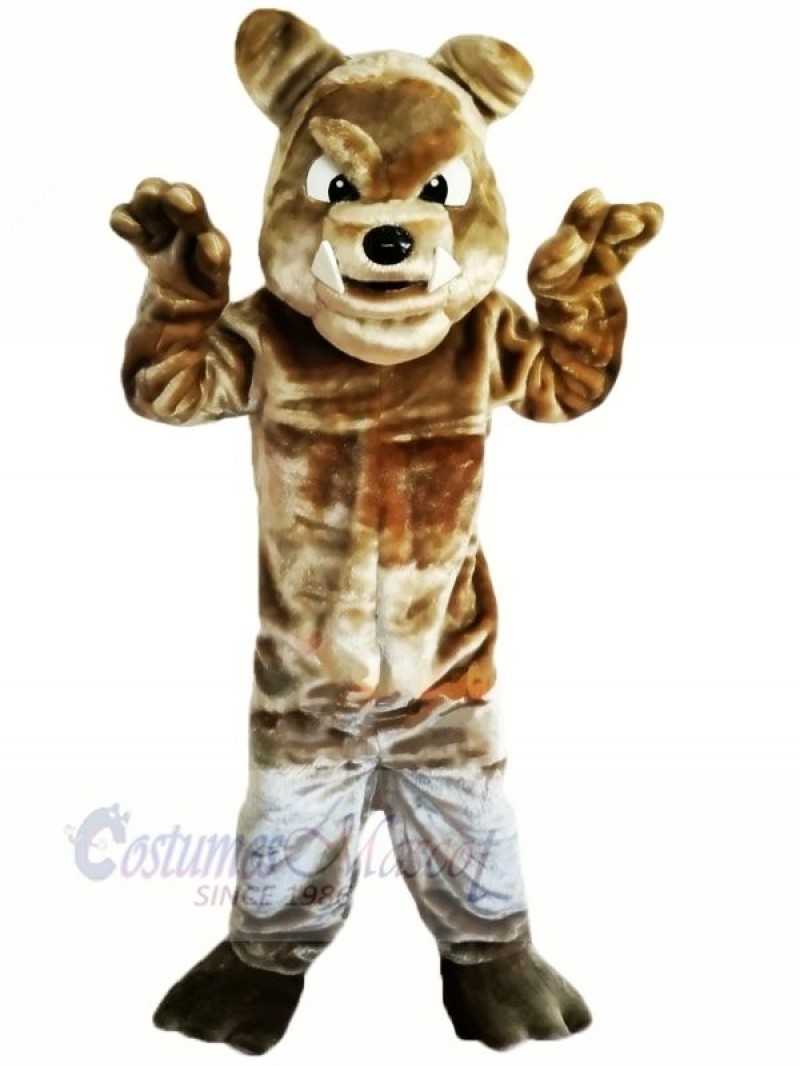 Brown Bulldog with Big Eyes Mascot Costumes Animal
