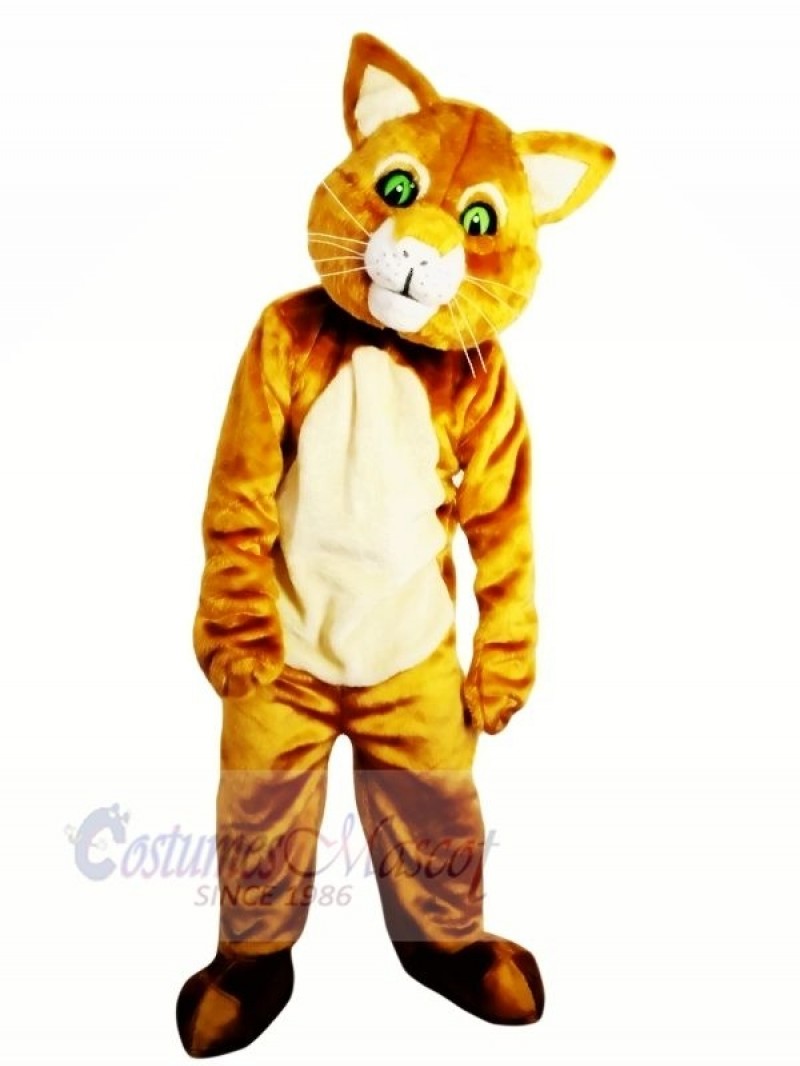 Brown Cat with Green Eyes Mascot Costumes Animal