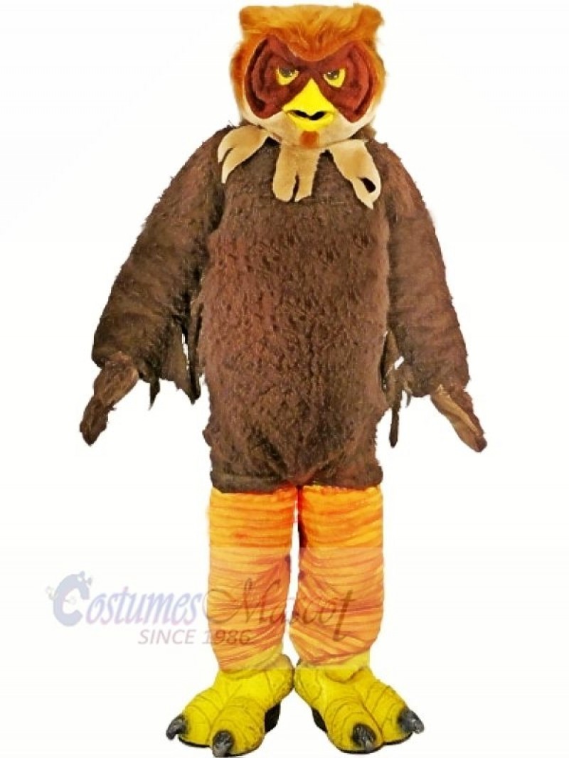Brown Furry Owl Adult Mascot Costumes Animal