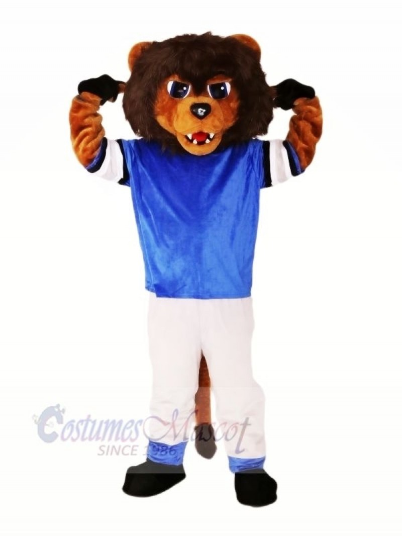 Brown Lion with Suit Mascot Costumes Animal