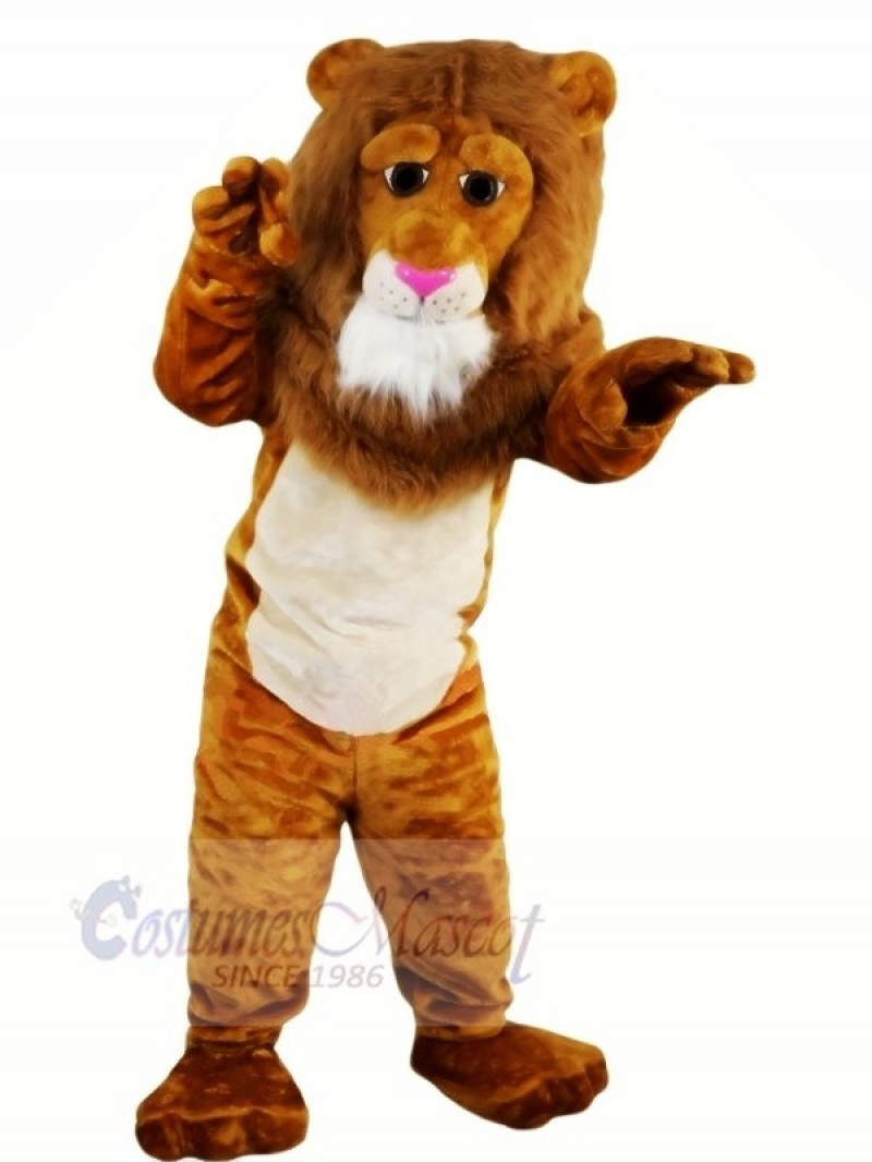 Brown Lion with Long Tail Mascot Costumes Animal