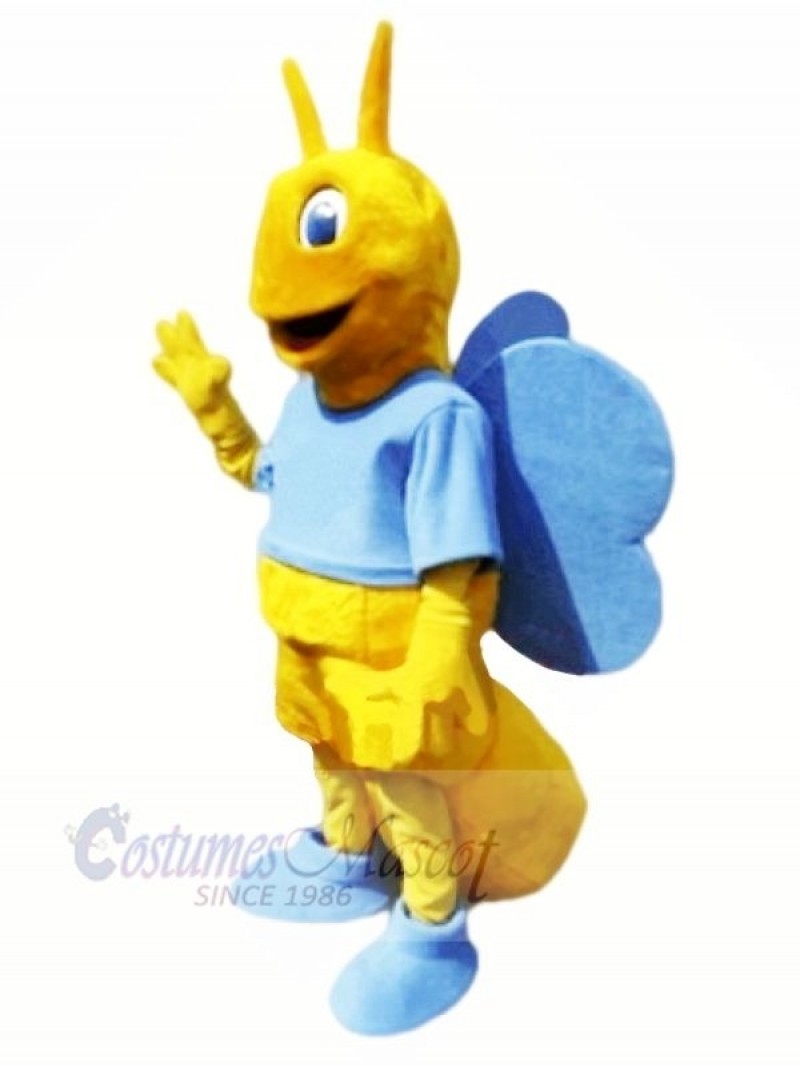Butterfly with Blue Wings Mascot Costumes Animal