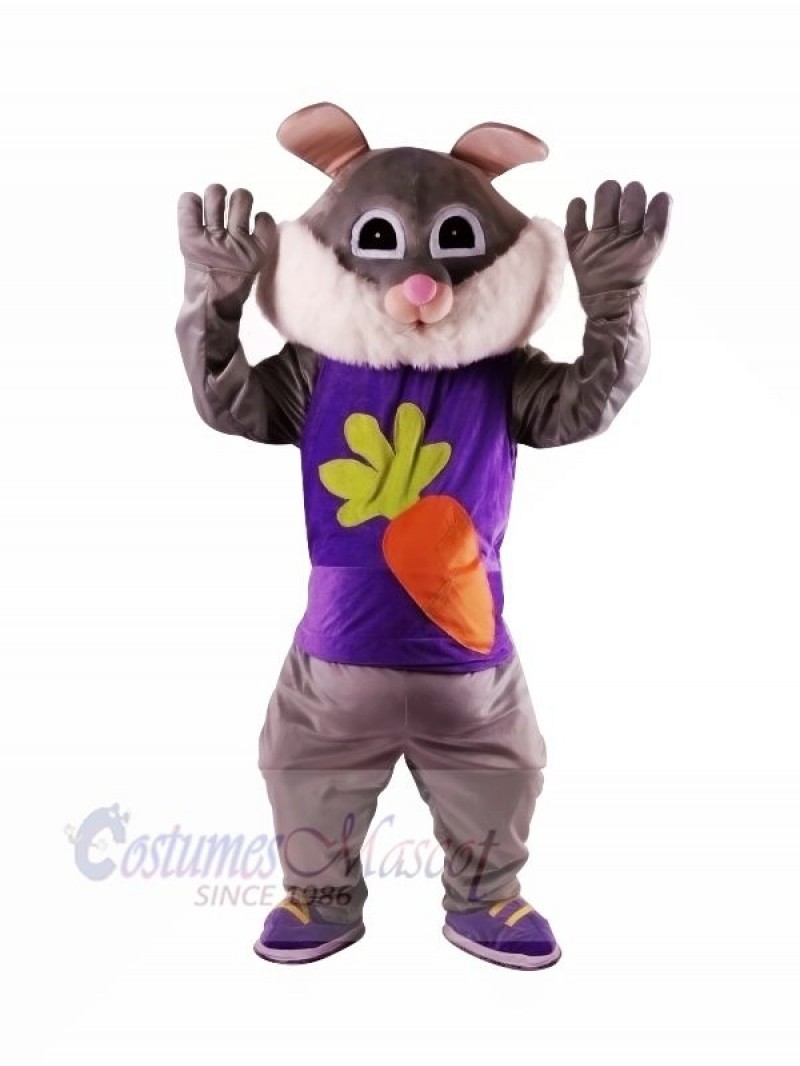 Easter Grey Rabbit with Big Eyes Mascot Costumes Animal