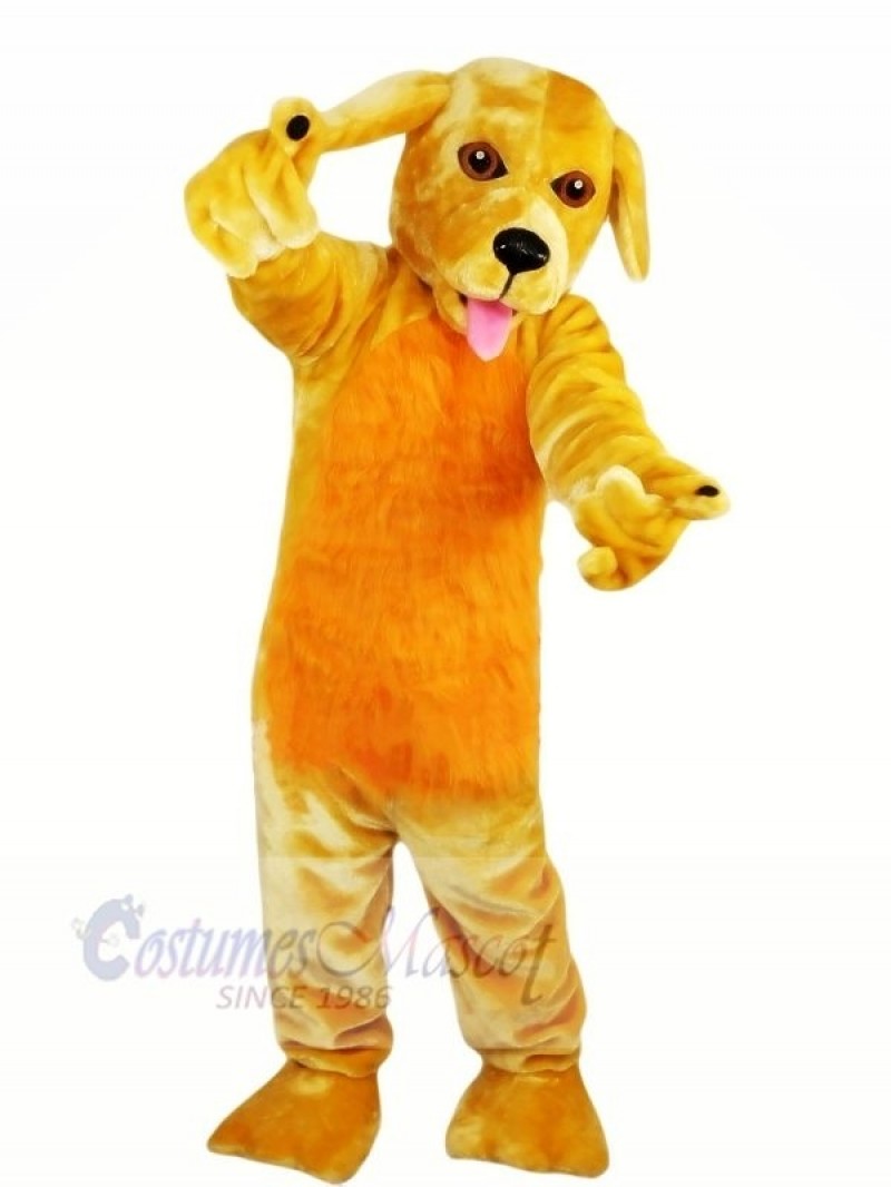 Funny Yellow Dog Mascot Costumes Cartoon