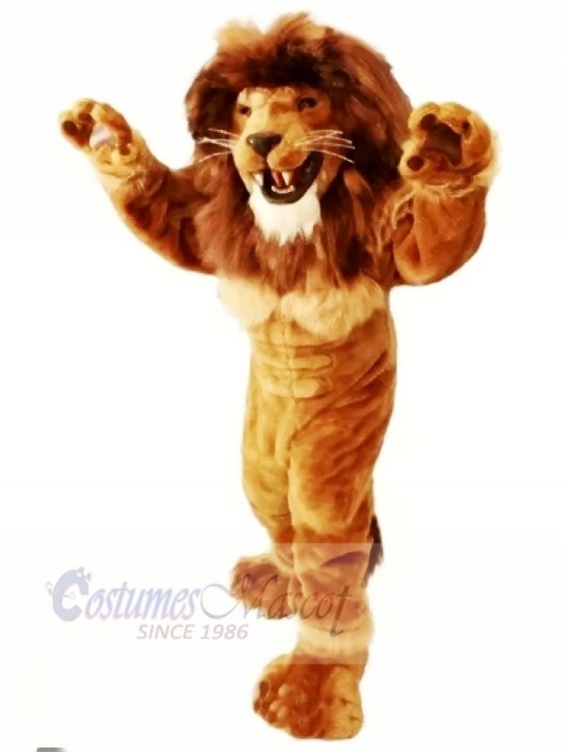 Friendly Power Lion Mascot Costumes Adult