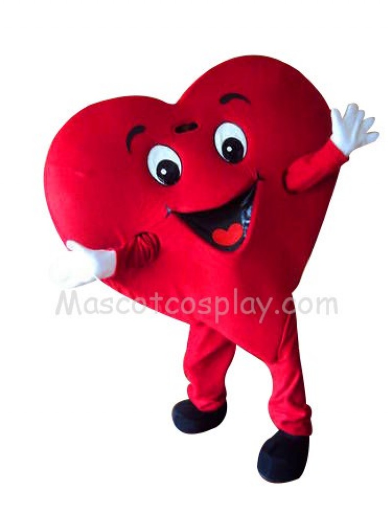 Red Love Heart Mascot Costume Fancy Dress for Valentine Outfit