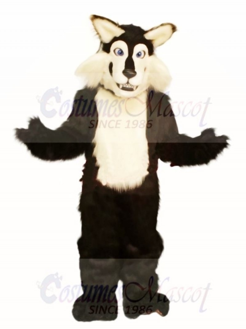 Black & White Wolf Mascot Costume Free Shipping 