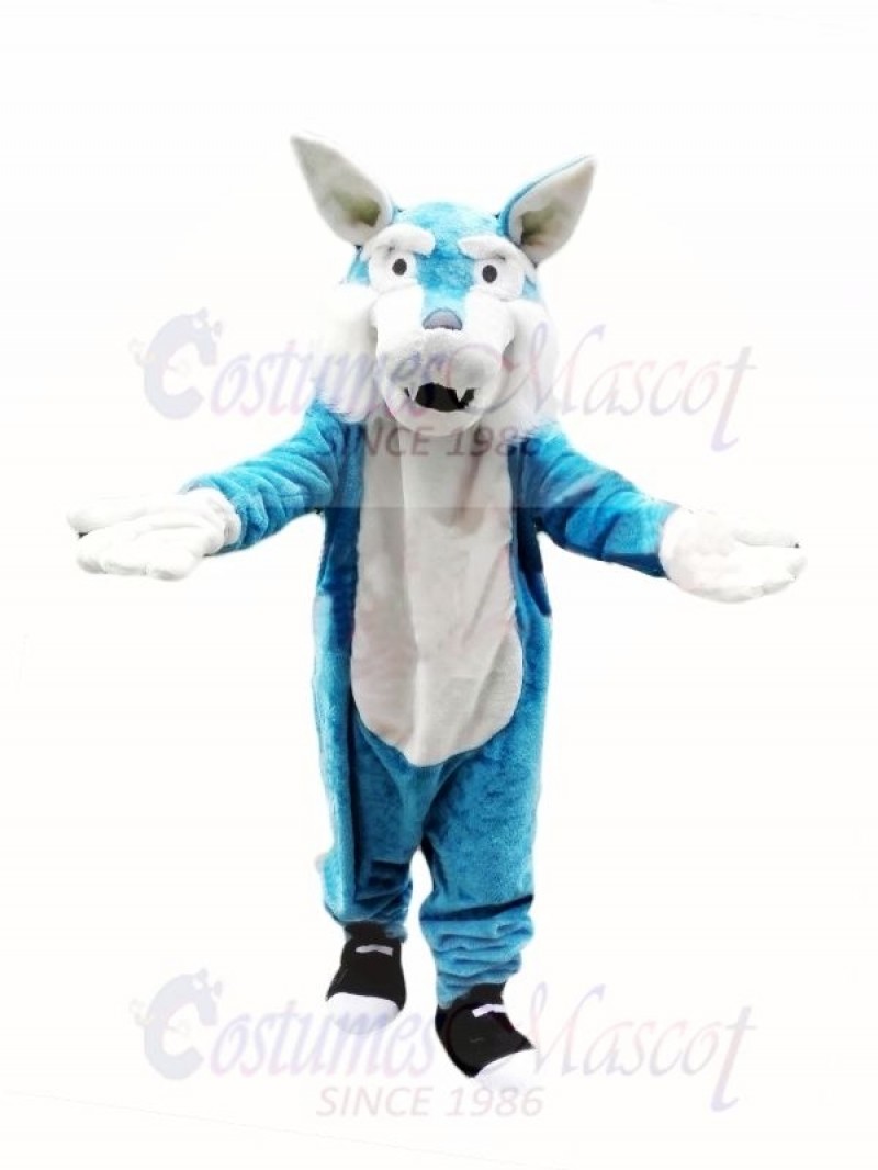 Cheap Blue Wolf Mascot Costumes 