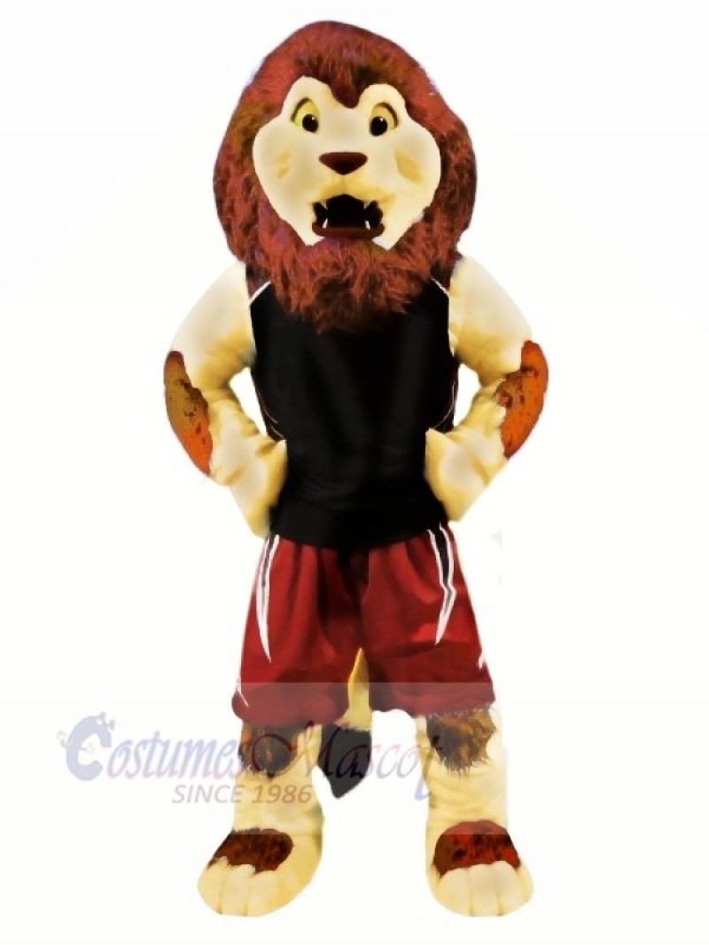Brown Sport Lion Mascot Costumes Animal