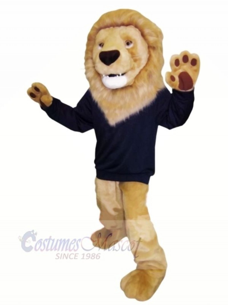 Strong Lion with Sweater Mascot Costumes Cartoon