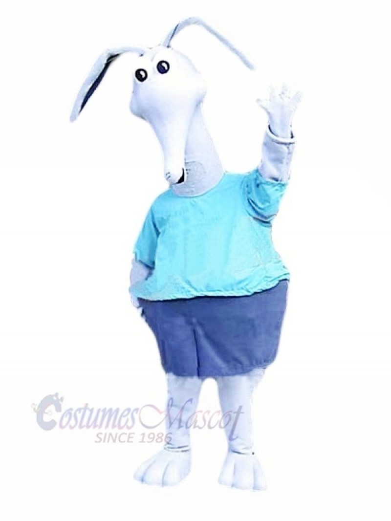 White Aardvark Mascot Costumes Cartoon