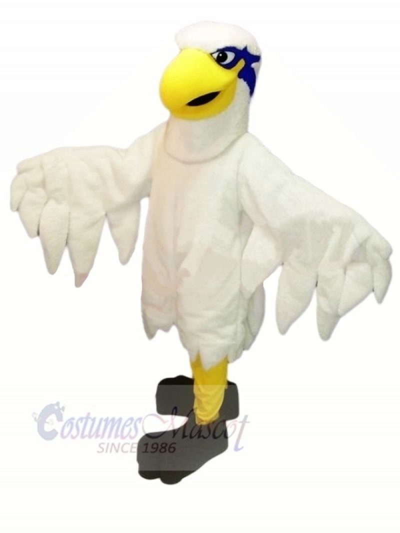 White Lightweight Hawk Mascot Costume Cartoon	