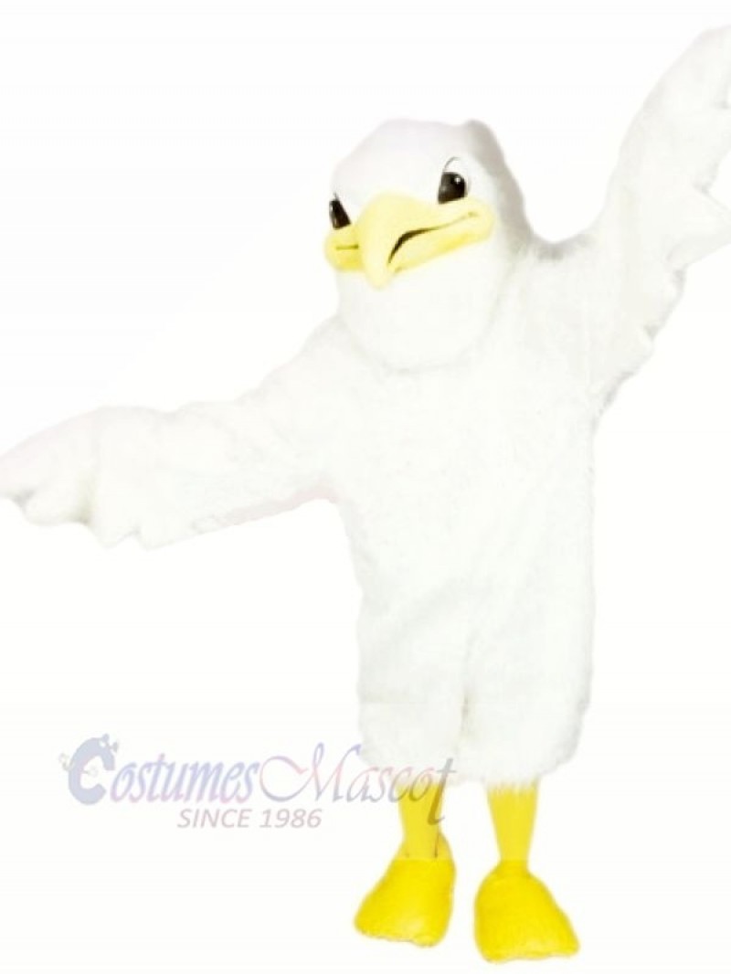 Cute White Stork Mascot Costumes Cartoon