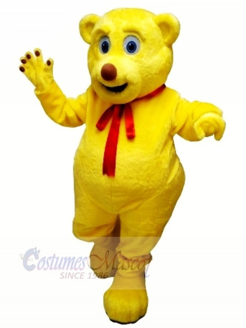 Yellow Cute Teddy Bear Mascot Costumes Cartoon	