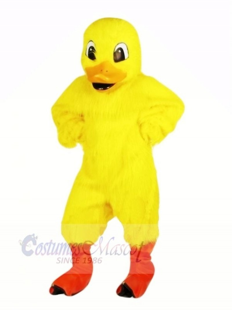 Strong Yellow Duck Mascot Costumes Cartoon	