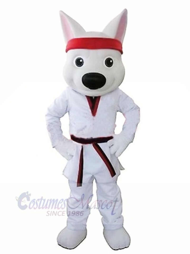 Sport White Wolf Mascot Costumes Cartoon