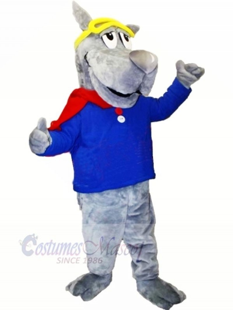 Sport Wolf with Big Nose Mascot Costumes Cartoon