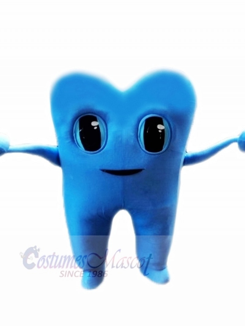 Blue Tooth Mascot Costume Cartoon