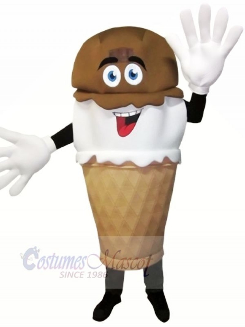 Hand-Dipped Ice Cream Mascot Costume Cartoon