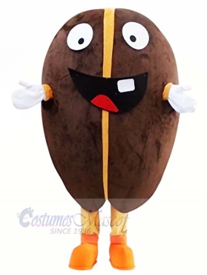 Cute Coffee Bean Mascot Costume Cartoon