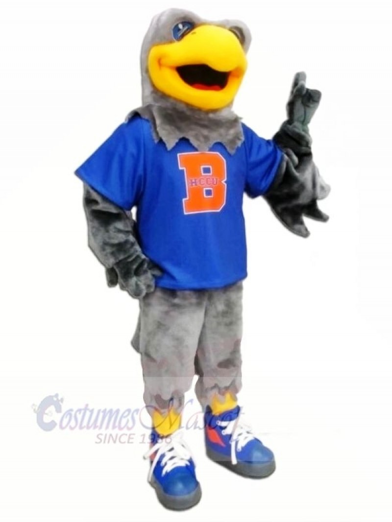 Hawk with Blue T-shirt Mascot Costumes Animal