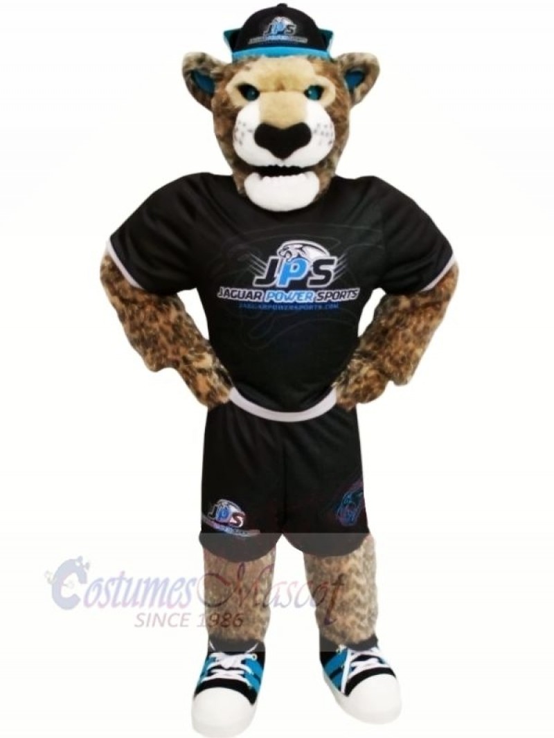 Power Sport Jaguar Mascot Costume Cartoon