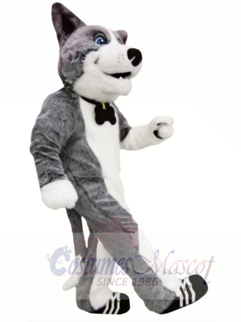 Cute Grey Dog Mascot Costumes