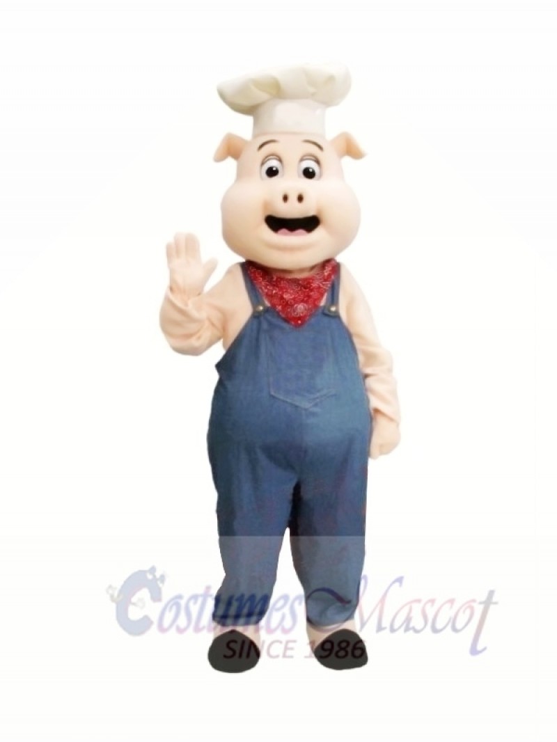 Chef Pink Pig Mascot Costumes