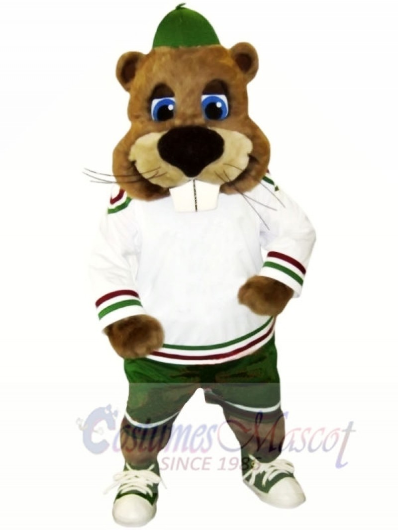 Sport Beaver with Big Nose Mascot Costumes Animal