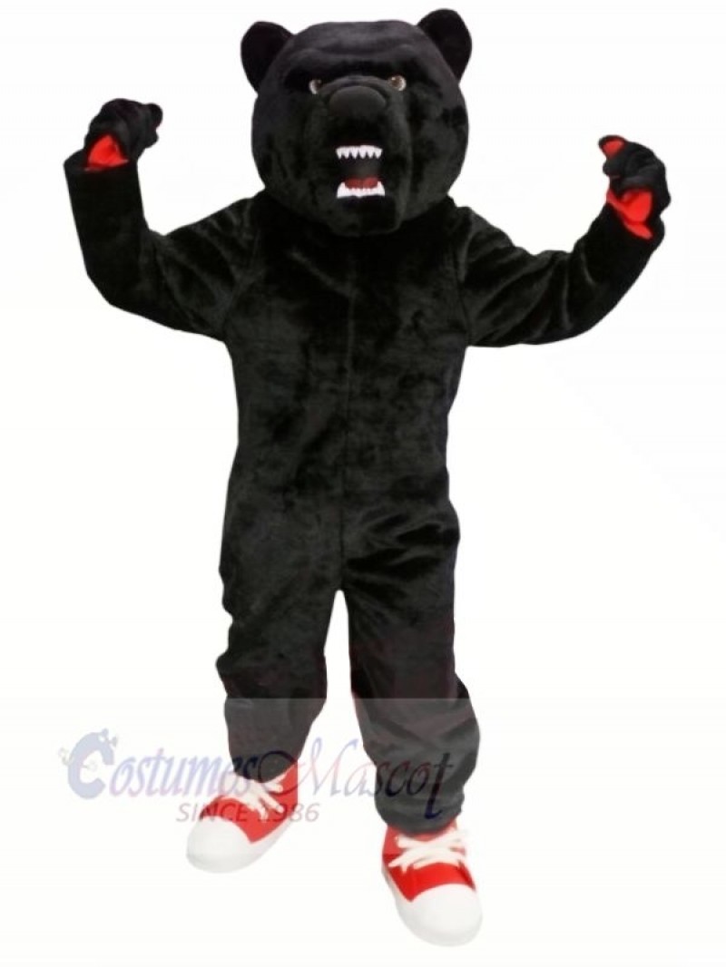 High School Black Bear Mascot Costumes Adult