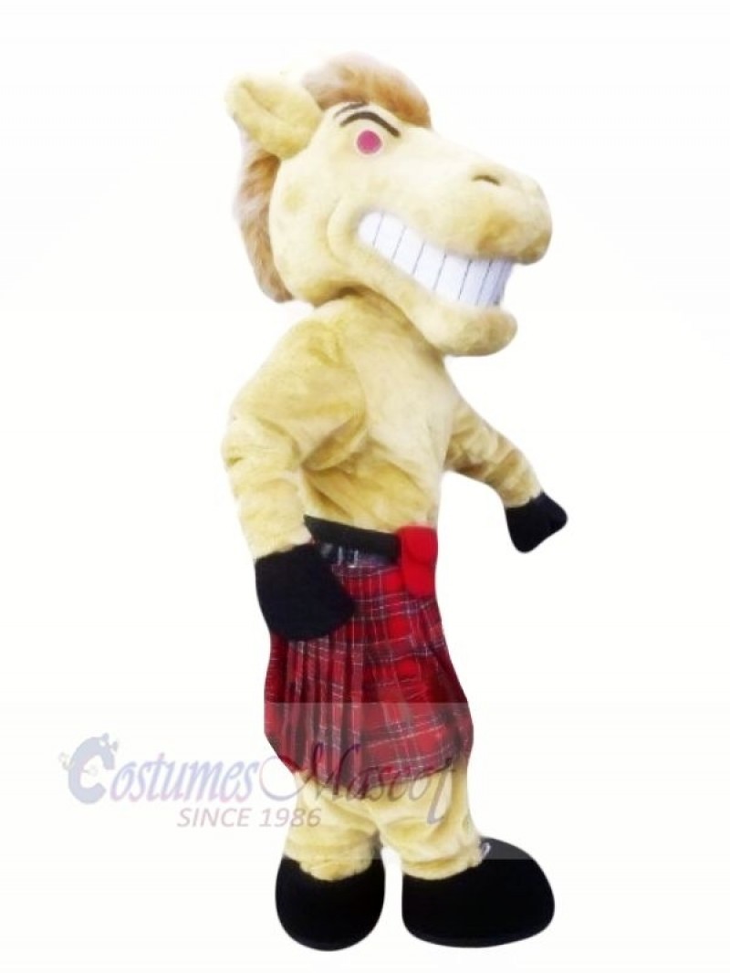 Fierce Horse with Dress Mascot Costumes 