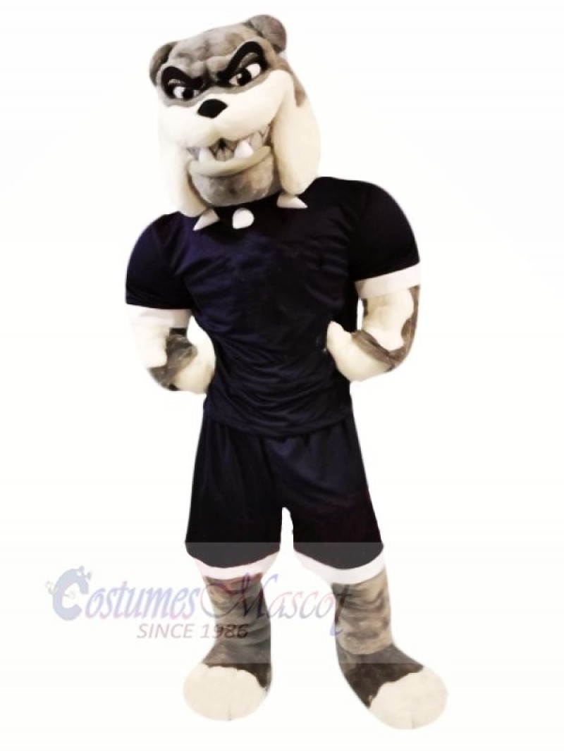 Strong Bulldog with Suit Mascot Costumes Adult