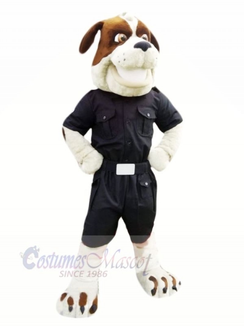 Strong Police Dog Mascot Costumes Cartoon